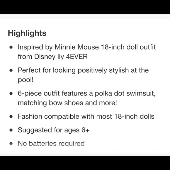Disney ILY 4ever Minnie Beach Doll Outift - Picture 7 of 7